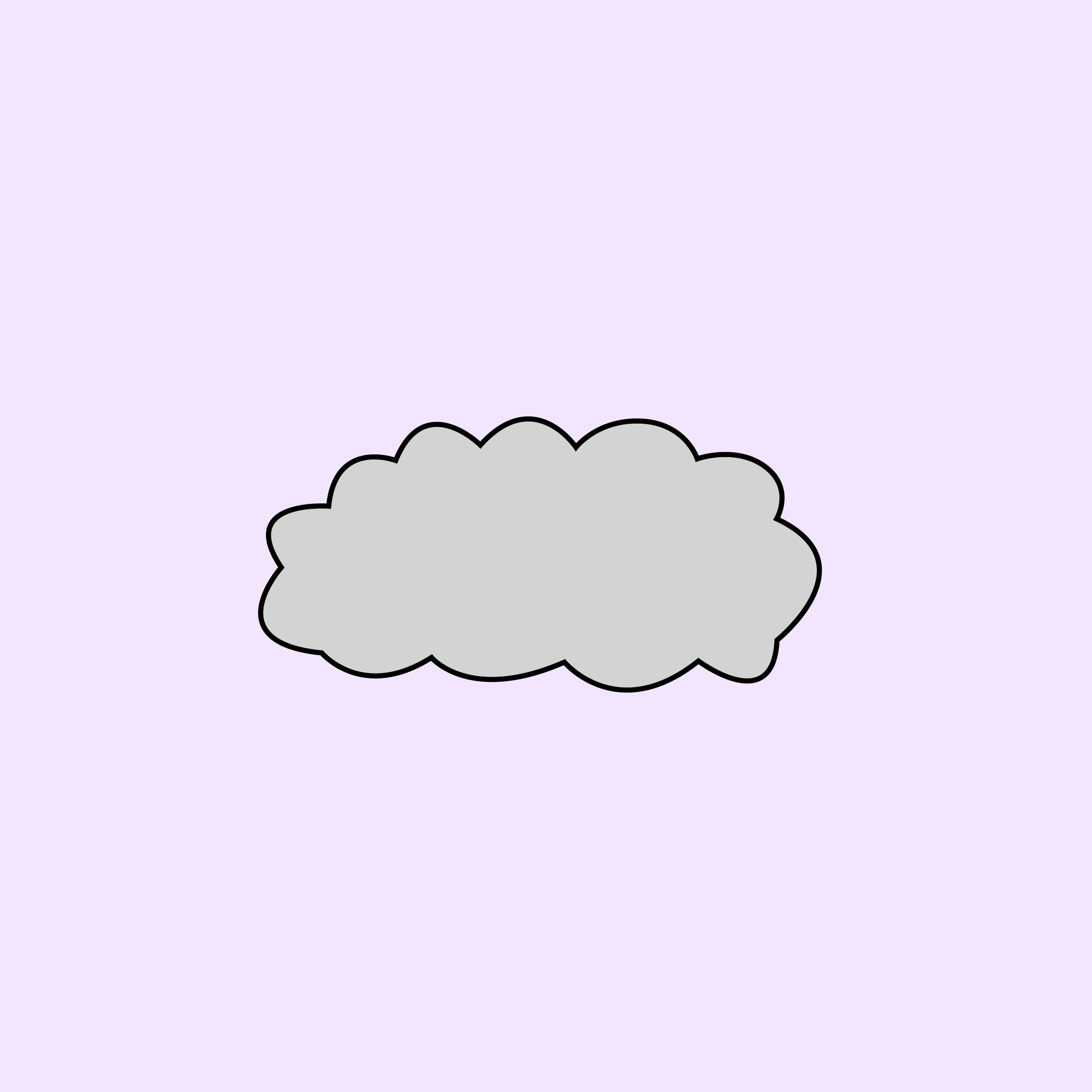 Grå sky. Illustrasjon.